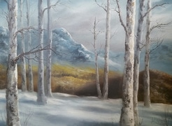 Birch tree painting lesson